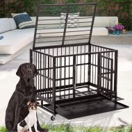 DOIT Heavy Duty Dog Cage Strong Metal Kennel XL, Large Animal Crate Pet Tray