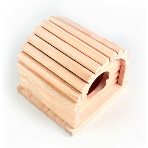  DOITOOL Wooden Hamster House Pet House Toy Rattan Pet Bed Animal Shelter Rat House Wooden Hamster Hut Hamster House for Hamster Pet Animal Hamster Supplies Bamboo