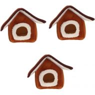 DOITOOL 3 Pcs Small Pet Cotton Nest Mouse Hiding Place Bunny Accessories Rat House Guinea Pig Cage Toy Bunny Bed Hedgehog Hideaway Bed Hamster Warm Nest Rest Bed Hamster Supplies Parrot