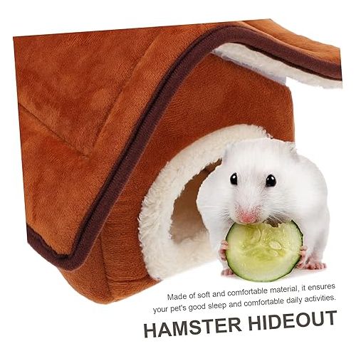  DOITOOL 3 Pcs Small Pet Cotton Nest Mouse Hiding Place Bunny Accessories Rat House Guinea Pig Cage Toy Bunny Bed Hedgehog Hideaway Bed Hamster Warm Nest Rest Bed Hamster Supplies Parrot