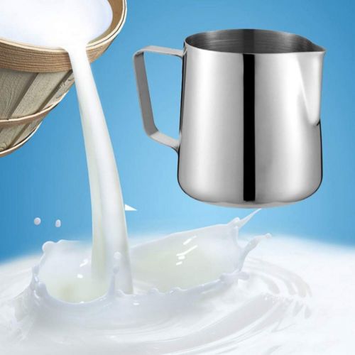  DOITOOL Stainless Steel Milk Frothing Pitcher Espresso Steaming Pitcher for Espresso Machines Cappuccino Latte Art (Silver) 1500ml