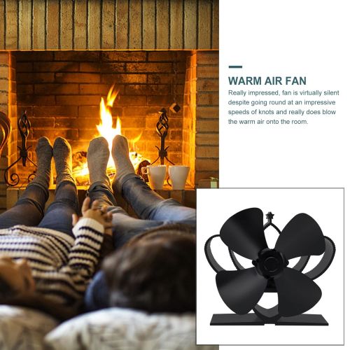  DOITOOL Fireplace Heat Powered Stove Fan: Wood Stove Fan Circulating Warm Air Saving Fuel Efficiently
