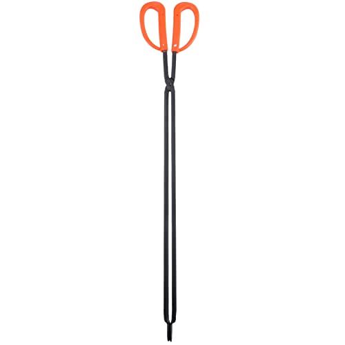  DOITOOL Charcoal Tong Fireplace Tong Heavy Duty Log Tweezers Barbecue Charcoal Clip Indoor Firewood Tongs Wrought Iron Log Claw Grabber for Wood Stove Indoor Outdoor Use