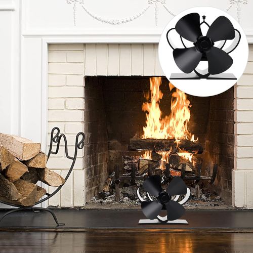  DOITOOL Heat Powered Fan Heat Powered Log Burner Wood Burning Stove Fans Fireplace Fan Heat Powered Wood Stove Fans