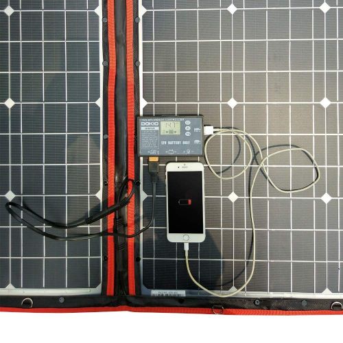  DOKIO 220 Watts 12 Volts Monocrystalline Foldable Solar Panel with Charge Controller