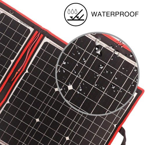 DOKIO 80 Watts 12 Volts Monocrystalline Foldable Solar Panel with Inverter Charge Controller