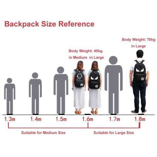  DOLIROX Unisex Cool Boys Girls Outdoor Backpack Anime Luminous Backpack Daypack Shoulder School Bag Laptop Bag