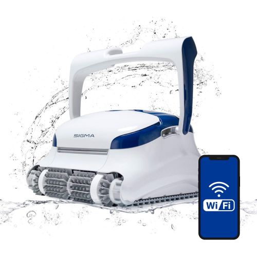  DOLPHIN Sigma Robotic Pool Cleaner with Bluetooth and Massive Top-Load Cartridge Filters, Ideal for Pools up to 50 Feet.