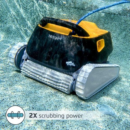  [무료배송]돌핀 트리톤 수영장 청소기 로봇청소기 Dolphin Triton PS Automatic Robotic Pool Cleaner with Extra-Large Filter Basket and Superior Scrubbing Power, Ideal for In-ground Swimming Pools up to 50 Feet.