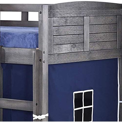  DONCO KIDS Louver Loft Bed, Twin, Antique Grey