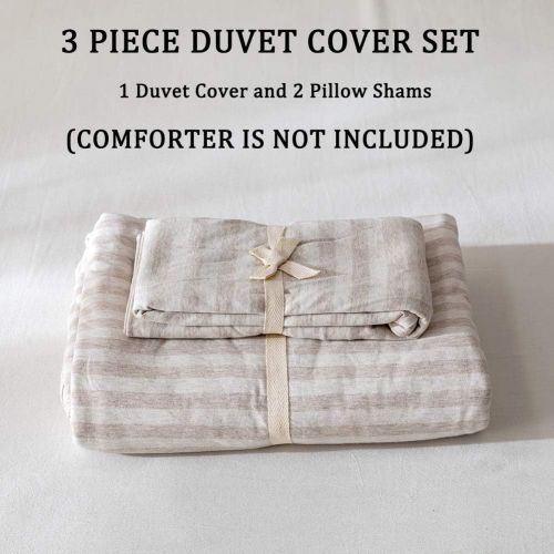  DOUH Jersey Knit Cotton Duvet Cover Queen,Full Duvet Cover Set 3 Pieces,Super Soft Comfy Coffee Solid Pattern Bedding Set for Kids Adults