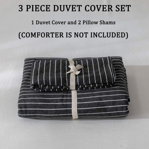  DOUH Jersey Knit Cotton Duvet Cover Queen,Full Duvet Cover Set 3 Pieces,Super Soft Comfy Coffee Solid Pattern Bedding Set for Kids Adults