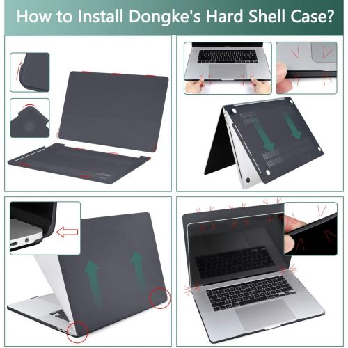  [아마존베스트]Dongke MacBook Pro 13 inch Case 2020 Release Model M1 A2338 A2251 A2289, Plastic Hard Shell Case & Keyboard Cover Only Compatible with MacBook Pro 13 2020 Touch Bar Fits Touch ID,