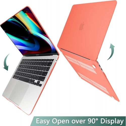  [아마존베스트]Dongke Newest MacBook Air 13 inch Case 2020 2019 2018 Release M1 A2337/A2179/A1932, Rubberized Frosted Matte Hard Case Cover for MacBook Air 13.3 inch with Retina Display Touch ID