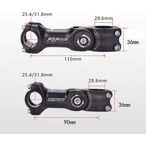  DONGKER Bicycle Stem, Bike Handlebar Stem Clamp Fork Extender Handle Adjustable Stand Tube 25.4/31.8 for Most Bicycle, Road Bike