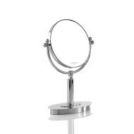 DONGYUER Metal Mirror Portable Dressing Mirror Desktop Makeup Mirror Double Sided Mirror Magnifying Glass Student Mirror Individuality Mirror,A