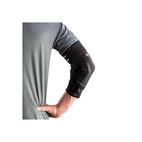  DonJoy Performance Bionic Elbow Brace II - Small - Maximum Hinged Support for Elbow Hyperextension, UCL, Tommy John Ligament Injury, Dislocated Elbow for Football, Lacrosse, Rugby, Basketball