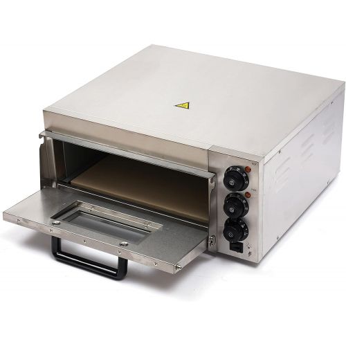  [아마존베스트]DONSU Commercial Pizza Oven Single Deck Stainless Steel Countertop Electric Pizza Oven Cooker,Baking Euipment Pizza Maker Toaster Multipurpose Oven for Home Restaurant Pizza Shop,10-12 I