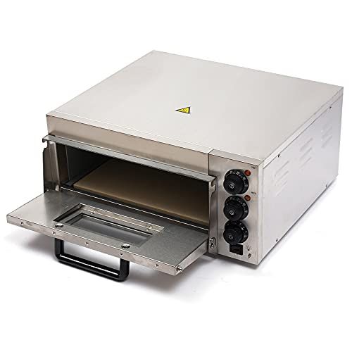  [아마존베스트]DONSU Commercial Pizza Oven Single Deck Stainless Steel Countertop Electric Pizza Oven Cooker,Baking Euipment Pizza Maker Toaster Multipurpose Oven for Home Restaurant Pizza Shop,10-12 I