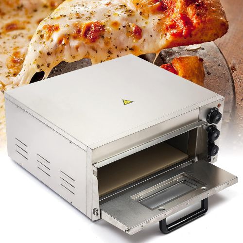  [아마존베스트]DONSU Commercial Pizza Oven Single Deck Stainless Steel Countertop Electric Pizza Oven Cooker,Baking Euipment Pizza Maker Toaster Multipurpose Oven for Home Restaurant Pizza Shop,10-12 I