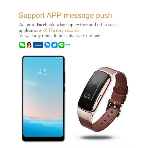  DOOGL Fitness Tracker Removable Bluetooth Headset Heart Rate MonitorSmart Wristband Bracelet Touch Screen Pedometer Sports Smart Watch