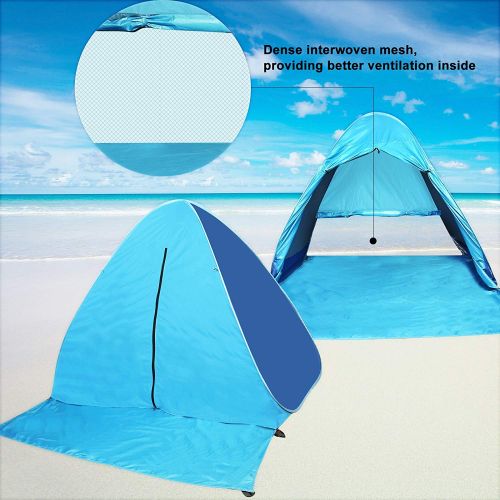 DOOK Beach Tent,Tents for Camping, Pop Up Tent Sun Shade Instant Tent Sun Shelter Pop Up with Tent Stakes Waterproof Portable UPF 50+ UV Protection Tent for Outdoor Family Camping