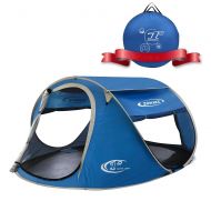 DOOK Beach Tent Sun Shelter Pop Up Tents for Family Plus Canopy Automatic UV Protection Cabana Portable and Lightweight Shade Easy Setup and Down with Carry Bag for Outdoor Suit for 2 o