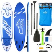 DOOLLAND Inflatable Stand Up Paddle Board, Stand Up Paddle Board with Premium SUP Accessories & Carry Bag Wide Stance Bottom Fin for Paddling Surf Control Non-Slip Deck Youth & Adu
