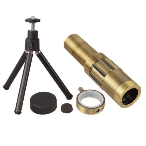  DOOLST Phone Camera Lens Telescope Lens Optical HD 20X Zoom Phone Lens Telephoto Lens Kit with Tripod,Brass