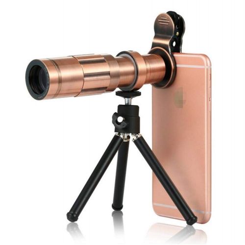  DOOLST Phone Camera Lens Telescope Lens Optical HD 20X Zoom Phone Lens Telephoto Lens Kit with Tripod,Bronze