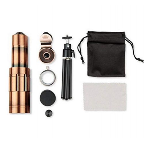  DOOLST Phone Camera Lens Telescope Lens Optical HD 20X Zoom Phone Lens Telephoto Lens Kit with Tripod,Bronze