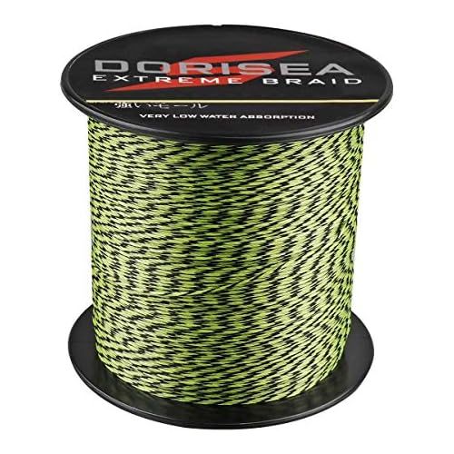  [아마존베스트]DORISEA Extreme Braid 100% PE 300m Braided Fishing Line 6-500lb Test Fishing Wire Fishing Line Abrasion Resistant Incredible Superline Zero Stretch Small Diameter