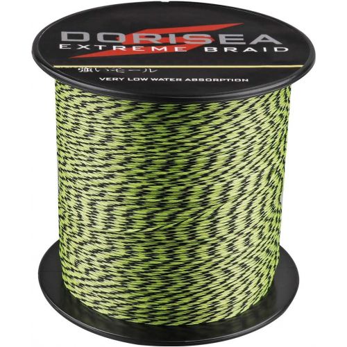  [아마존베스트]DORISEA Extreme Braid 100% PE 300m Braided Fishing Line 6-500lb Test Fishing Wire Fishing Line Abrasion Resistant Incredible Superline Zero Stretch Small Diameter