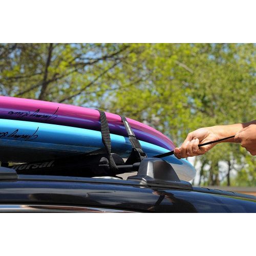  [아마존베스트]Dorsal Aero Roof Rack Pads 28 Inch Wide 15 ft Straps for Car Surfboard Kayak SUP Long