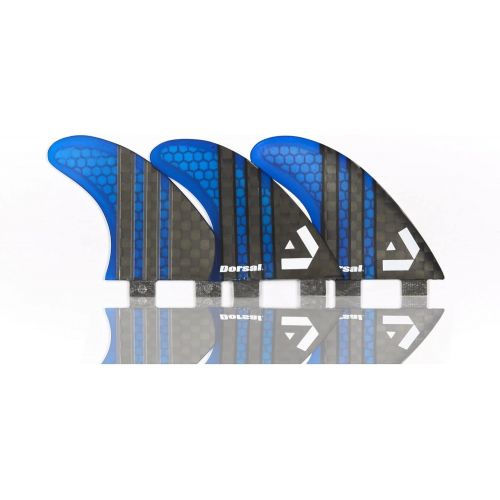  Visit the DORSAL Store DORSAL Carbon Hexcore Thruster Surfboard Fins (3) Honeycomb FCS Base Blue