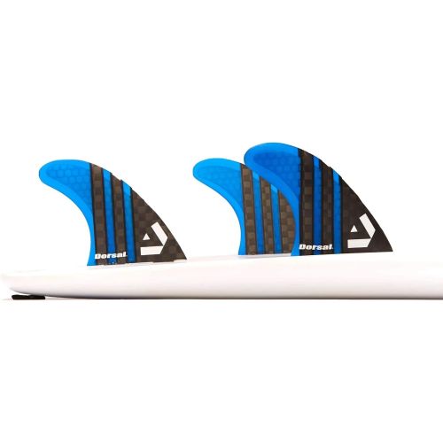  Visit the DORSAL Store DORSAL Carbon Hexcore Thruster Surfboard Fins (3) Honeycomb FCS Base Blue