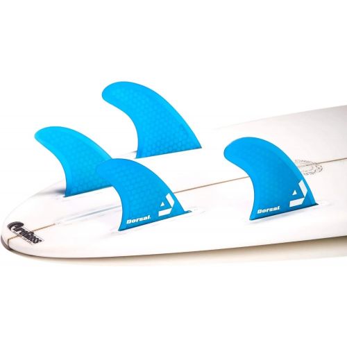  Visit the DORSAL Store DORSAL Surfboard Fins Hexcore Quad Set (4) Honeycomb FUT Base Blue