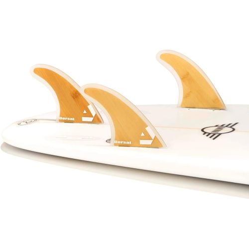  Visit the DORSAL Store DORSAL Surfboard Fins Bamboo Hexcore Thruster Set (3) Honeycomb FCS Base