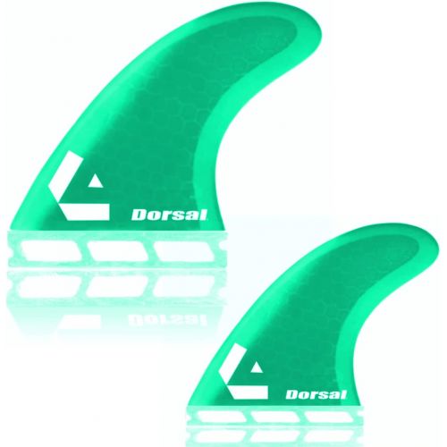  Visit the DORSAL Store DORSAL Surfboard Fins Hexcore Quad Set (4) Honeycomb FUT Base Green