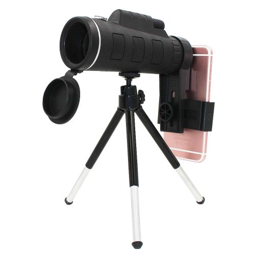  DOSOMI 40X Zoom Camera Monocular Mobile Phone Lenses Zoom Lens for Smartphone Zoom Phone Telescope for Mobile,Black