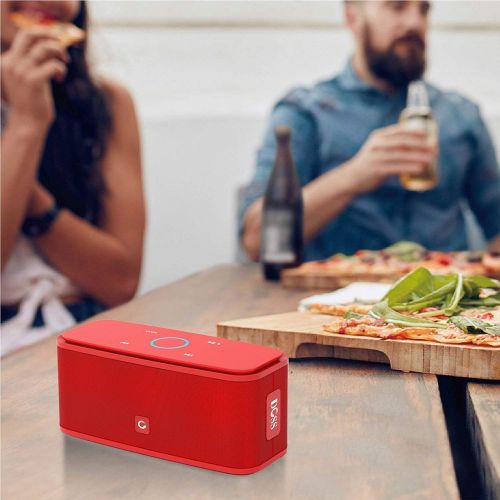 DOSS SoundBox Bluetooth Speaker, Portable Wireless Bluetooth 4.0 Touch Speakers with 12W HD Sound and Bold Bass, Handsfree, 12H Playtime for Phone, Tablet, TV, Gift Ideas[Red]