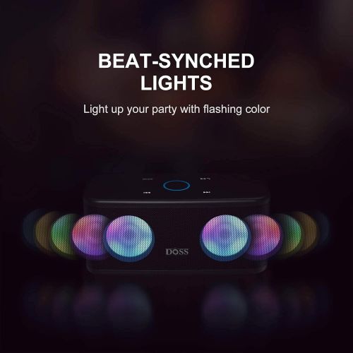  Bluetooth Speaker, DOSS SoundBox Plus Portable Wireless Bluetooth Speaker with 16W HD Sound and Deep Bass, Wireless Stereo Pairing, 20H Playtime, Wireless Speaker for Home, Outdoor