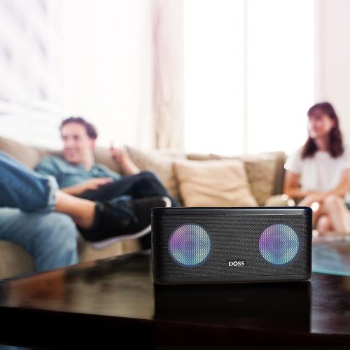  Bluetooth Speaker, DOSS SoundBox Plus Portable Wireless Bluetooth Speaker with 16W HD Sound and Deep Bass, Wireless Stereo Pairing, 20H Playtime, Wireless Speaker for Home, Outdoor