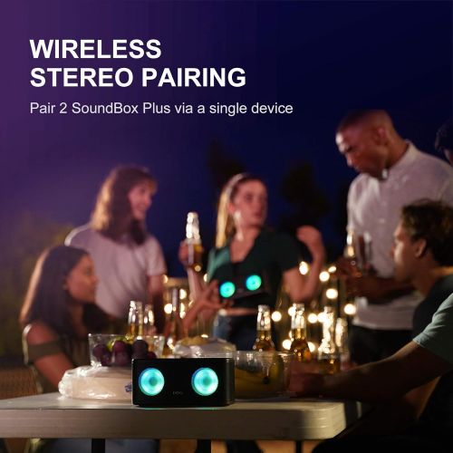  Bluetooth Speaker, DOSS SoundBox Plus Portable Wireless Bluetooth Speaker with 16W HD Sound and Deep Bass, Wireless Stereo Pairing, 20H Playtime, Wireless Speaker for Home, Outdoor