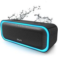Bluetooth Speaker, DOSS SoundBox Pro Portable Wireless Speaker with 20W Stereo Sound, Active Extra Bass, IPX5 Waterproof, Wireless Stereo Pairing, Multi-Colors Lights, 20 Hrs Playt