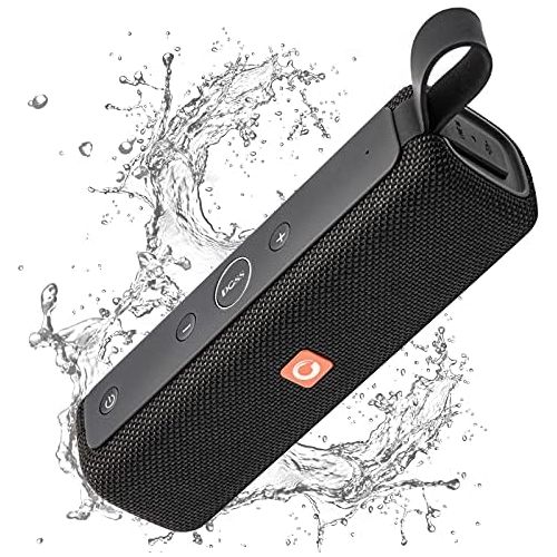  Bluetooth Speaker, DOSS E-go II Portable Bluetooth Speaker with 12W Superior Sound and Bass, IPX6 Waterproof, Built-in Mic, 12H Playtime, Wireless Speaker for Home, Beach, Outdoor