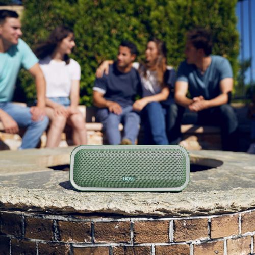  [아마존베스트]Bluetooth Speakers, DOSS SoundBox Pro+ Wireless Bluetooth Speaker with 24W Impressive Sound, Booming Bass,15Hrs Playtime, Wireless Stereo Pairing, Mixed Colors Lights, IPX5, 66 FT