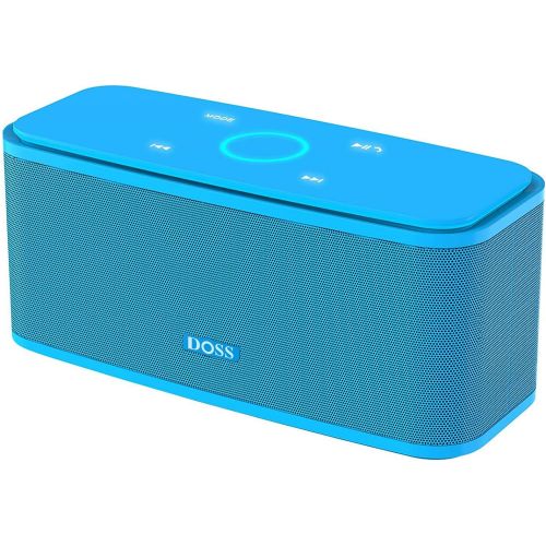  [아마존베스트]DOSS SoundBox Touch Portable Wireless Bluetooth Speakers with 12W HD Sound and Bass, 20H Playtime, Handsfree, Speakers for Home, Outdoor, Travel-Blue