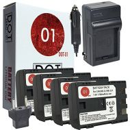 DOT-01 4X Brand 1700 mAh Replacement Canon NB-2L Batteries Charger Canon Powershot S45 Digital Camera Canon NB2L