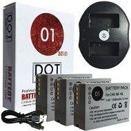 DOT-01 3X Brand 1200 mAh Replacement Canon NB-10L Batteries and Dual Slot USB Charger for Canon G1X Digital Camera and Canon NB10L